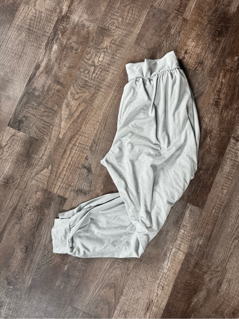 Oversized Women's Light Gray High-Waist Jogger Pants
